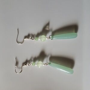 Elegant Green Drop Earrings